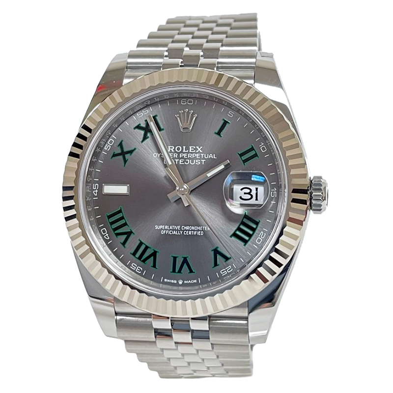 Rolex Datejust 41 Steel and White Gold - Fluted Bezel - Jubilee