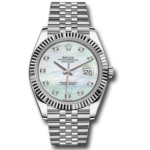 Rolex Datejust 41mm Steel and White Gold - Fluted Bezel - Jubilee