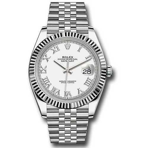 Rolex Datejust 41mm Steel and White Gold - Fluted Bezel - Jubilee