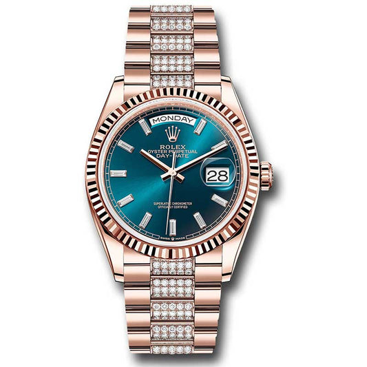 Rolex Everose Gold - Fluted Bezel - Diamond President