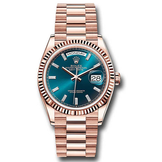 Rolex Everose Gold - Fluted Bezel - President
