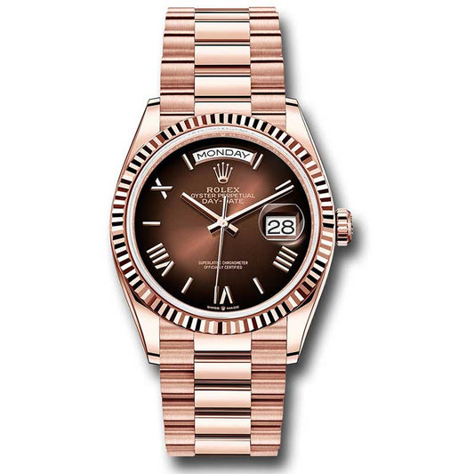 Rolex Everose Gold - Fluted Bezel - President