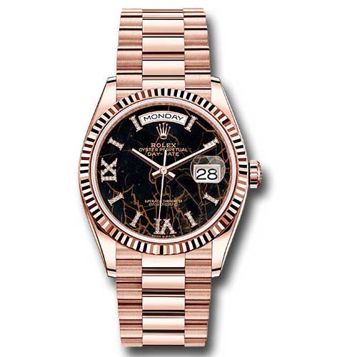 Rolex Everose Gold - Fluted Bezel - President