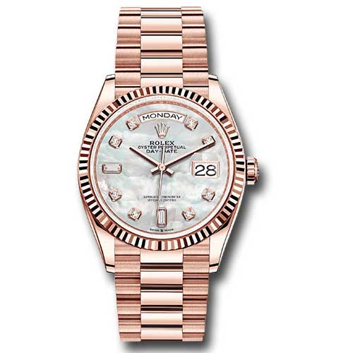 Rolex Everose Gold - Fluted Bezel - President