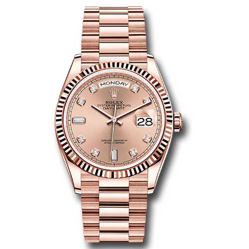 Rolex Everose Gold - Fluted Bezel - President