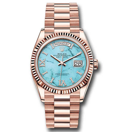 Rolex Everose Gold - Fluted Bezel - President