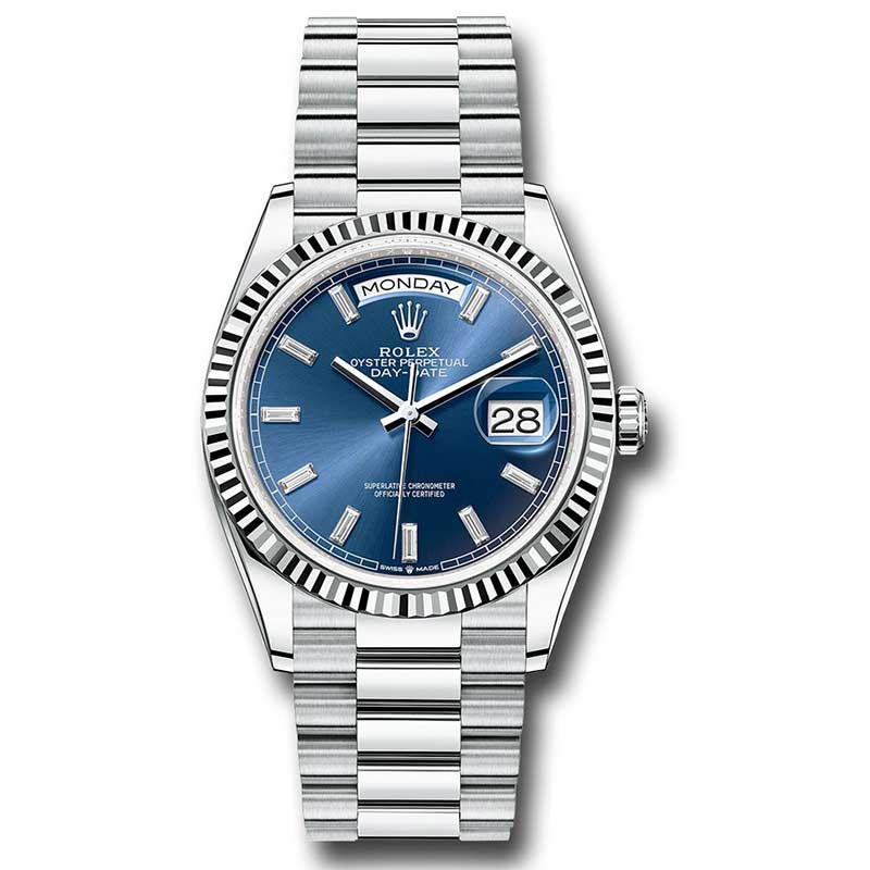 Rolex Platinum - Fluted Bezel - President