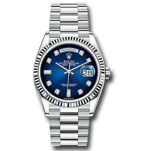 Rolex Platinum - Fluted Bezel - President