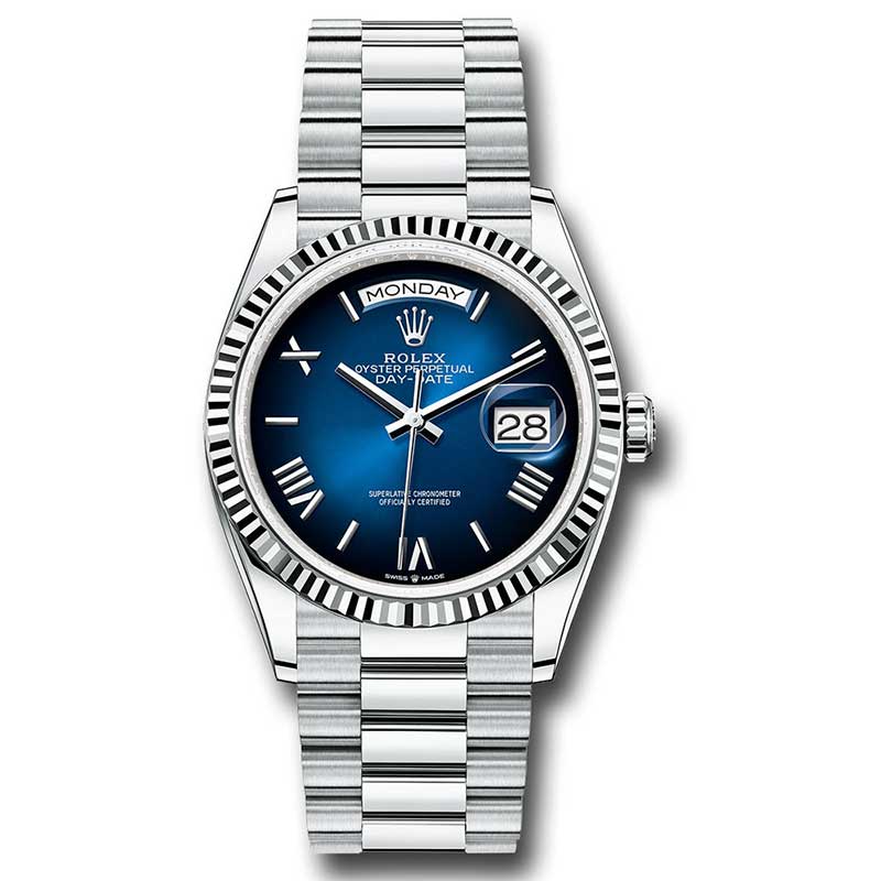 Rolex Platinum - Fluted Bezel - President