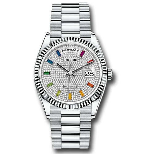 Rolex Platinum - Fluted Bezel - President