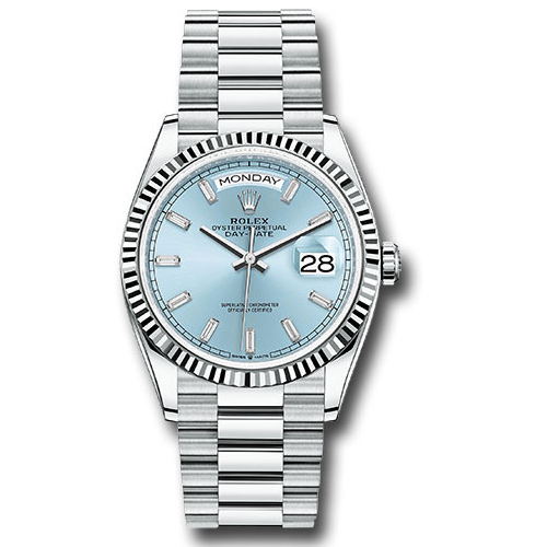 Rolex Platinum - Fluted Bezel - President