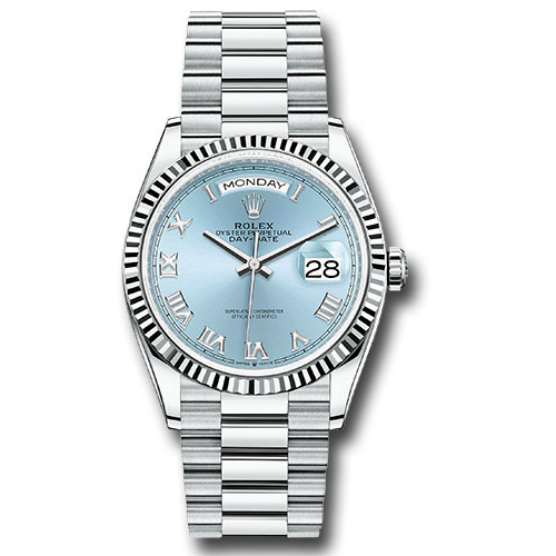 Rolex Platinum - Fluted Bezel - President