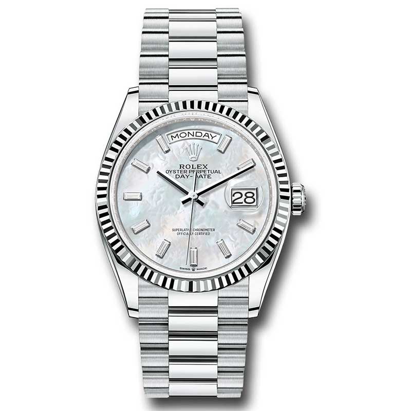 Rolex Platinum - Fluted Bezel - President