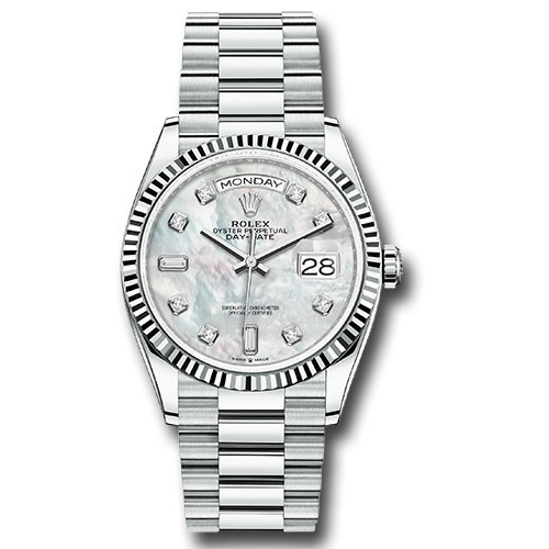 Rolex Platinum - Fluted Bezel - President