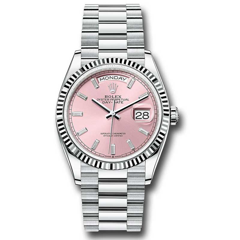 Rolex Platinum - Fluted Bezel - President