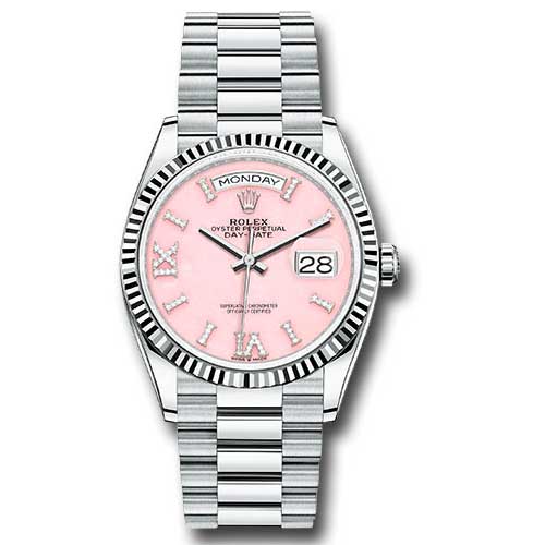 Rolex Platinum - Fluted Bezel - President