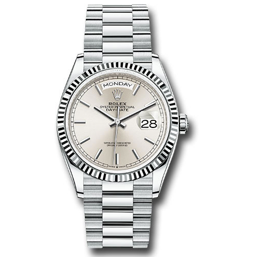 Rolex Platinum - Fluted Bezel - President