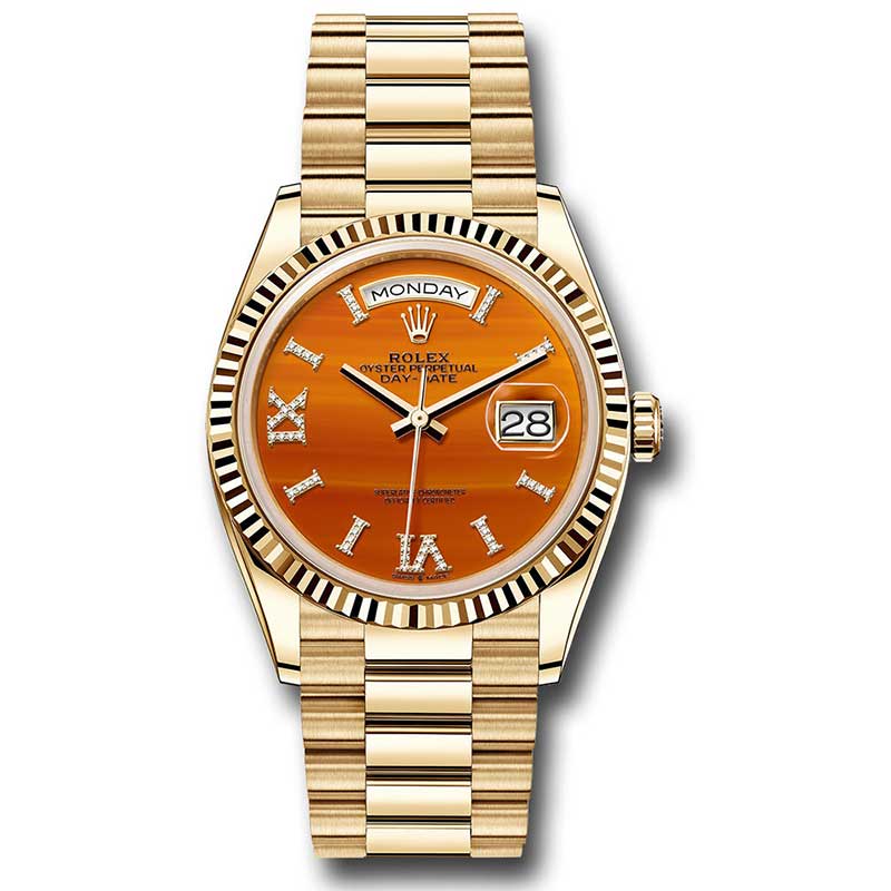 Rolex Day-Date President Yellow Gold - Fluted Bezel - President