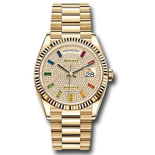 Rolex Day-Date President Yellow Gold - Fluted Bezel - President