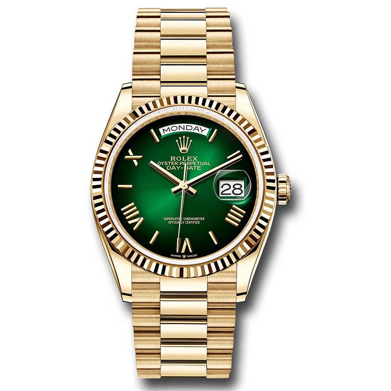 Rolex Day-Date President Yellow Gold - Fluted Bezel - President