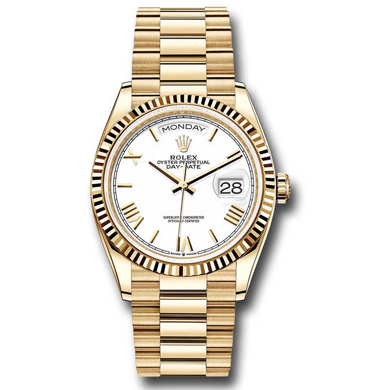 Rolex Day-Date President Yellow Gold - Fluted Bezel - President