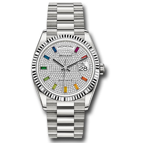 Rolex White Gold - Fluted Bezel - President