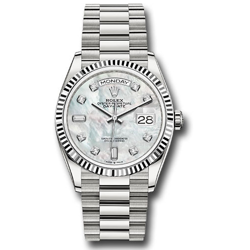 Rolex White Gold - Fluted Bezel - President