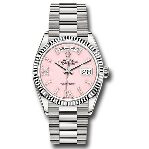 Rolex White Gold - Fluted Bezel - President