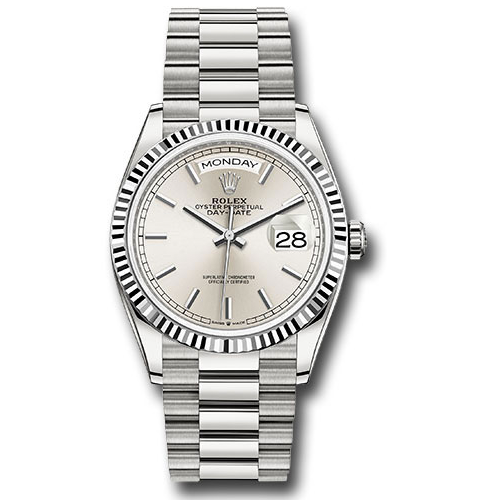 Rolex White Gold - Fluted Bezel - President