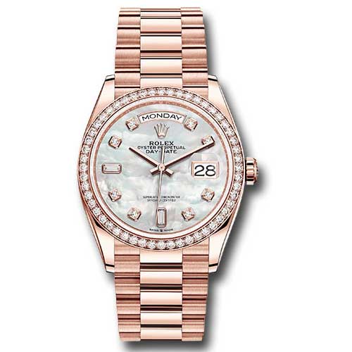 Rolex Everose Gold - 52 Diamond Bezel - President