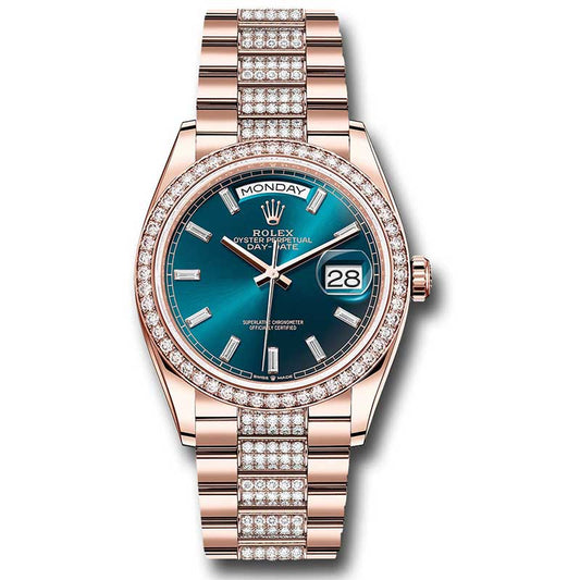 Rolex Everose Gold - 52 Diamond Bezel - Diamond President