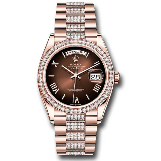 Rolex Everose Gold - 52 Diamond Bezel - Diamond President