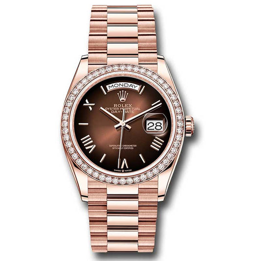 Rolex Everose Gold - 52 Diamond Bezel - President