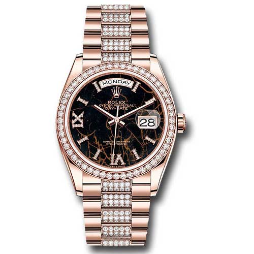 Rolex Everose Gold - 52 Diamond Bezel - Diamond President