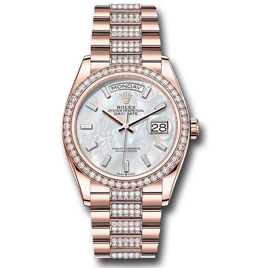 Rolex Everose Gold - 52 Diamond Bezel - Diamond President