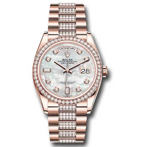 Rolex Everose Gold - 52 Diamond Bezel - Diamond President