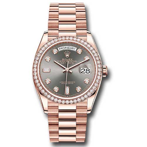 Rolex Everose Gold - 52 Diamond Bezel - President