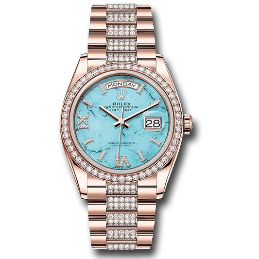 Rolex Everose Gold - 52 Diamond Bezel - Diamond President