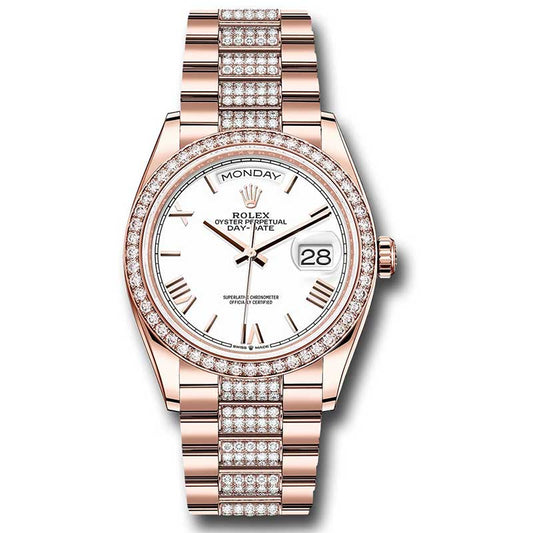 Rolex Everose Gold - 52 Diamond Bezel - Diamond President
