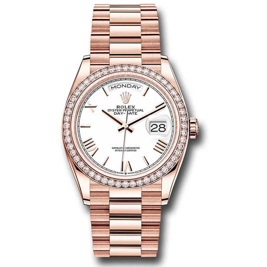 Rolex Everose Gold - 52 Diamond Bezel - President