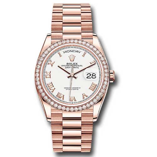 Rolex Everose Gold - 52 Diamond Bezel - President