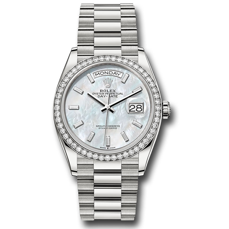 Rolex Platinum - 52 Diamond Bezel - President