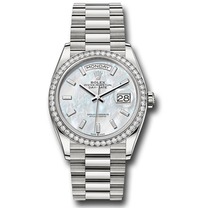 Rolex Platinum - 52 Diamond Bezel - President