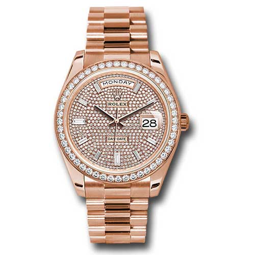 Rolex Day-Date 40 Everose Gold - Diamond Bezel