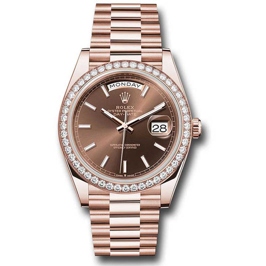 Rolex Day-Date 40 Everose Gold - Diamond Bezel