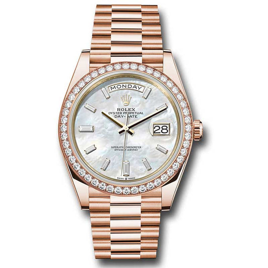 Rolex Day-Date 40 Everose Gold - Diamond Bezel