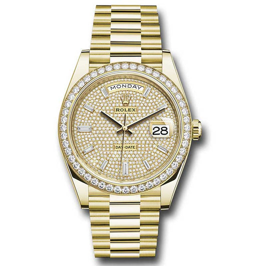 Rolex Day-Date 40 Yellow Gold Diamond Bezel