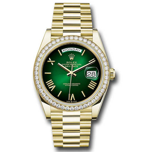 Rolex Day-Date 40 Yellow Gold Diamond Bezel