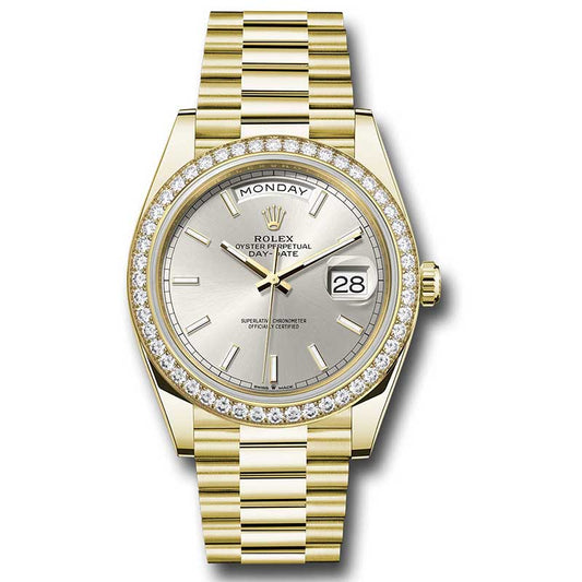 Rolex Day-Date 40 Yellow Gold Diamond Bezel