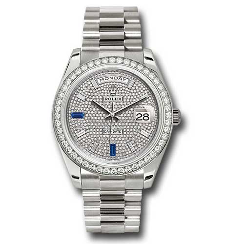 Rolex Day-Date 40 White Gold - Diamond Bezel